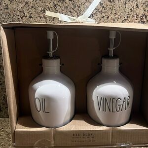 Rae Dunn Set of Oil and Vinegar Carafes